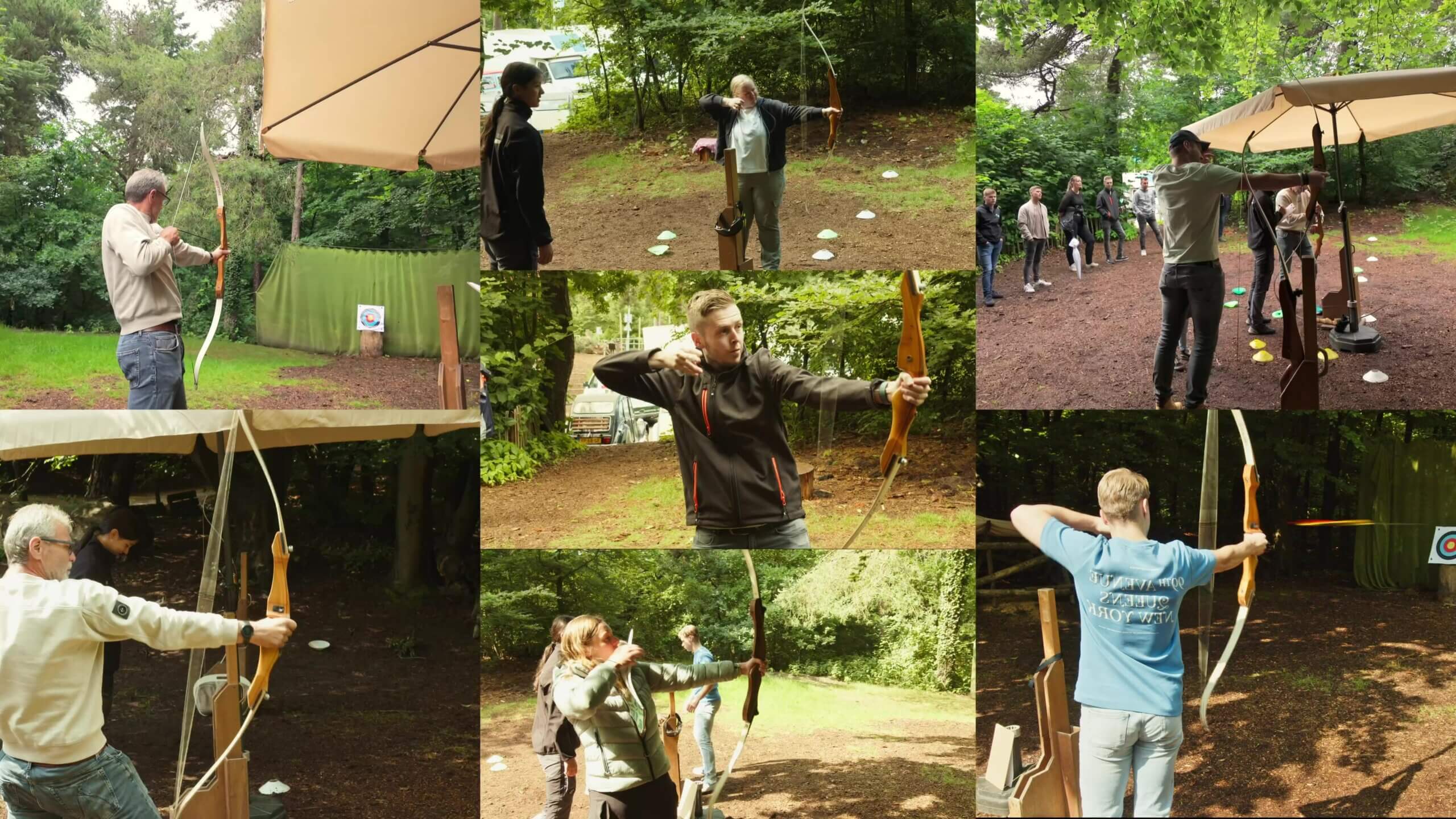 Handboogschieten en gps mountainbike